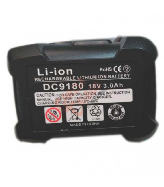 Batería li-Ion 18V 3Ah compatible Dewalt DE9180