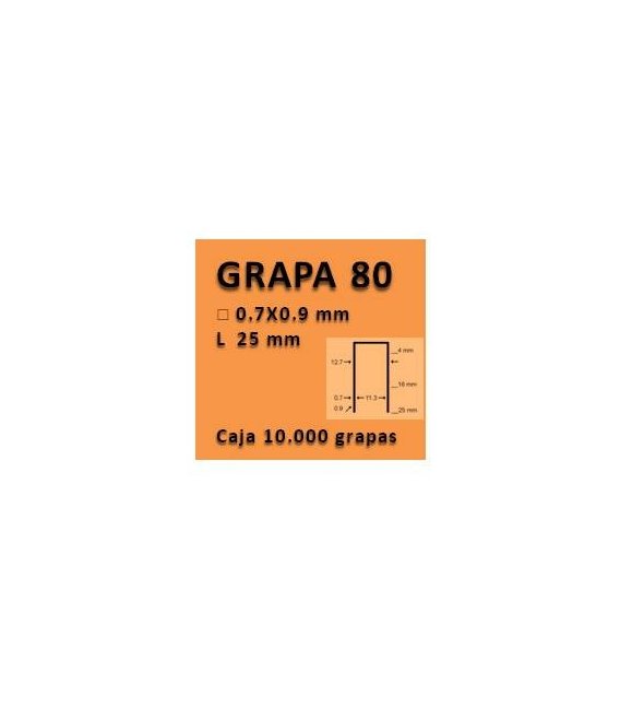 Grapa linea 80 - 25 GR008025