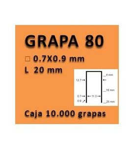 Grapa linea 80 - 20 GR008020